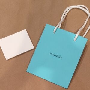 Tiffany & Co. Turquoise Bag with White Card